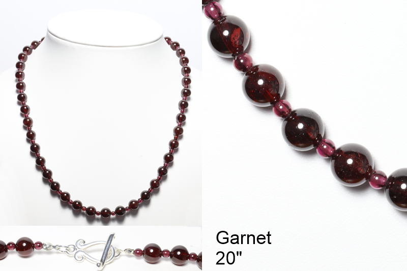Garnets/ss Necklaces